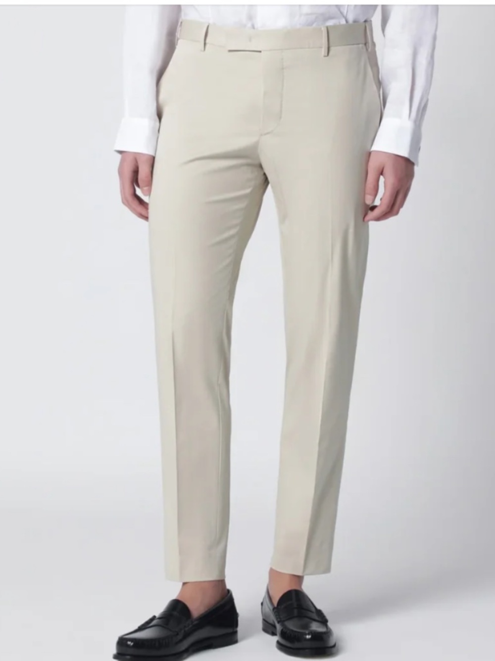 PT Torino - Beige slim-fit cotton-blend trousers